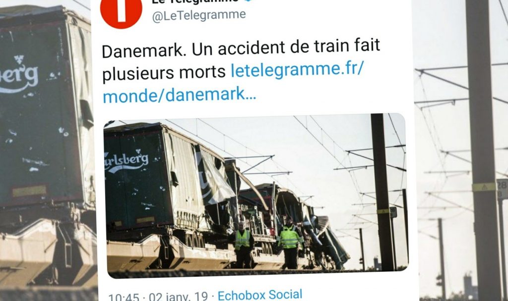 Danemark : 6 morts dans un accident de train.