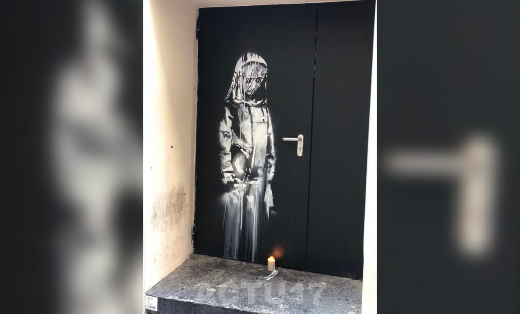 Une œuvre de Banksy en hommage aux victimes du 13-Novembre a été volée au Bataclan.
