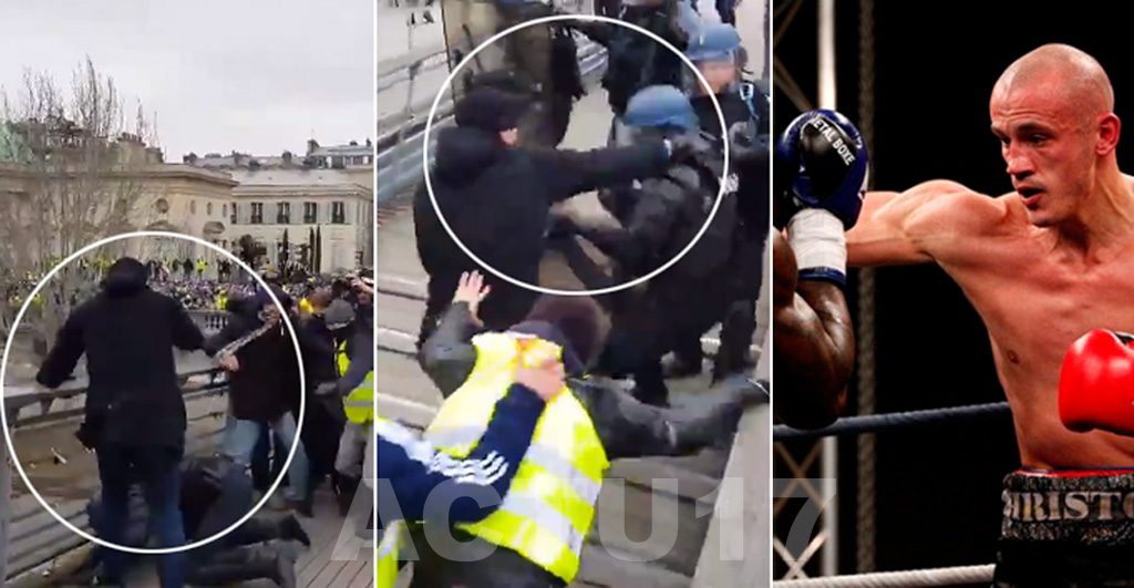 Gilets jaunes à Paris : Le «boxeur» qui a frappé des gendarmes a été identifié.