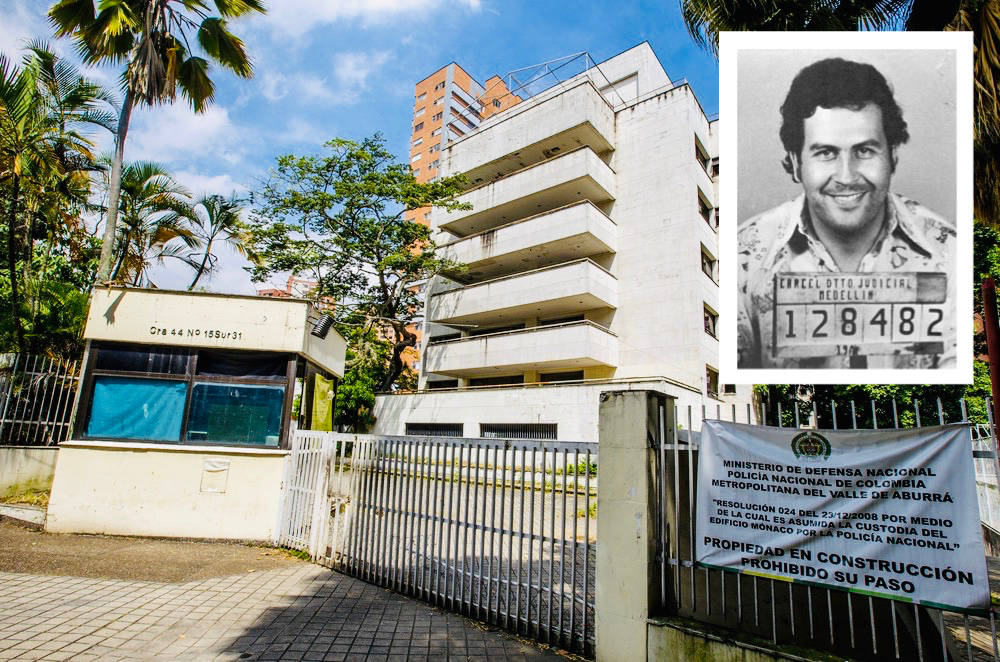 Colombie : Destruction de la forteresse « Monaco » de Pablo Escobar à Medellin.