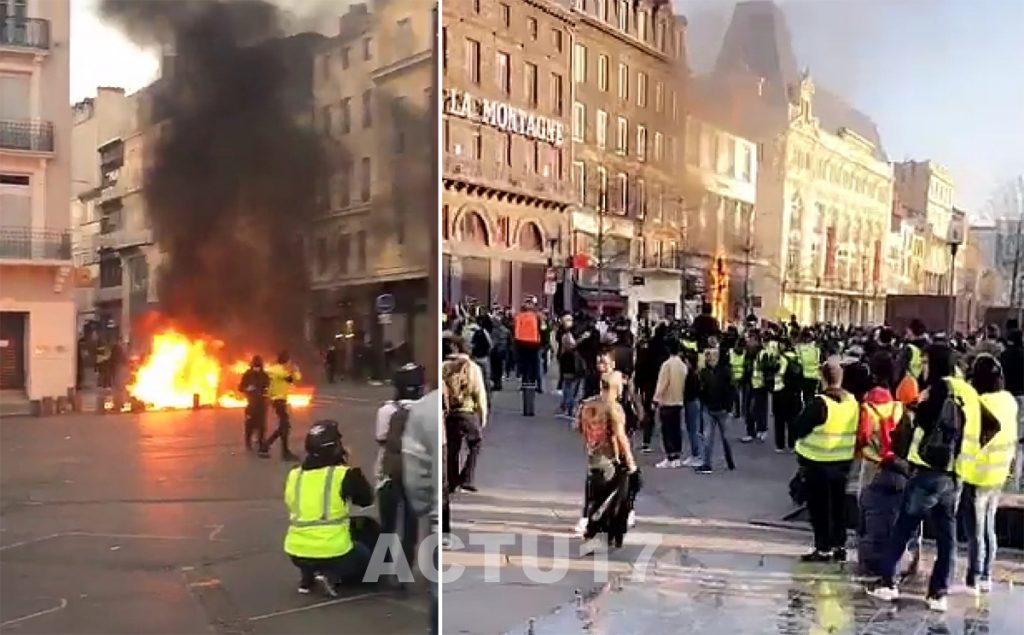 Clermont-Ferrand : Des pompiers attaqués, des dégradations et des interpellations durant la manifestation des Gilets jaunes.