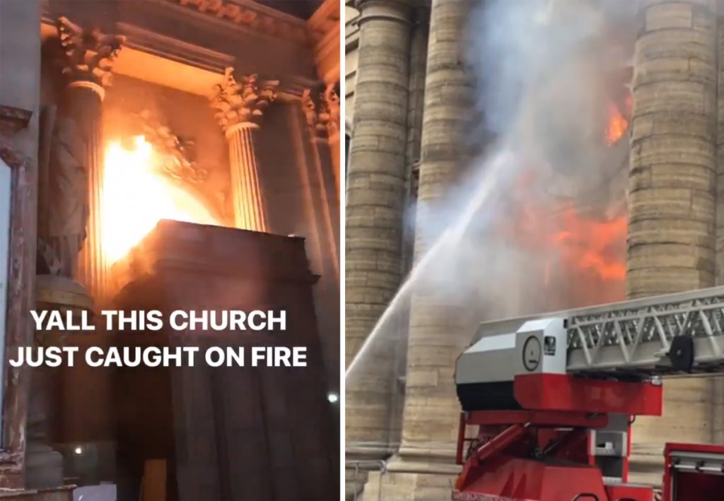 Paris : Un incendie s'est déclaré dans l'église Saint-Sulpice