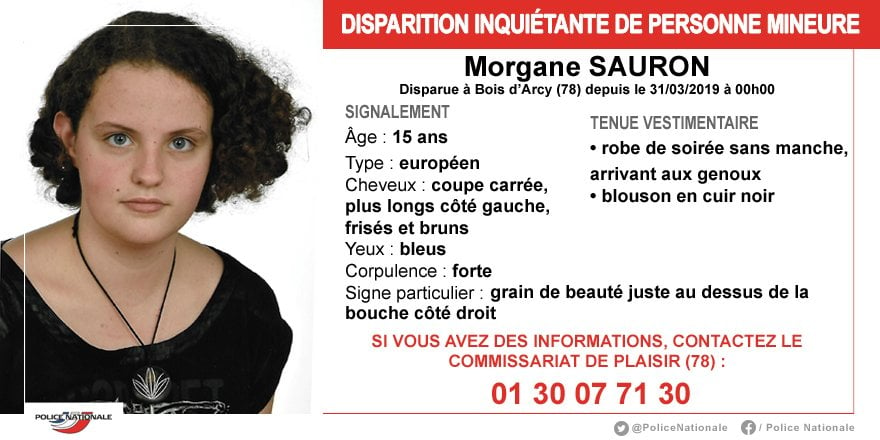 Yvelines : Appel à témoins après la disparition inquiétante d'une mineure de 15 ans