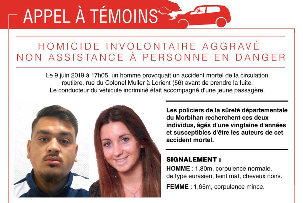 Enfant tué par un chauffard à Lorient : la police lance un appel à témoins