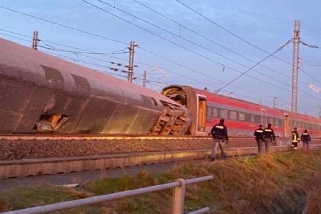 Italie : Un train à grande vitesse a déraillé près de Milan, au moins 2 morts et 27 blessés