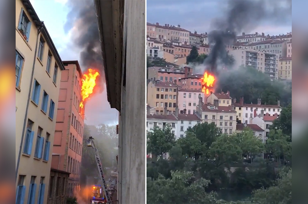 Lyon : Violent incendie dans un immeuble à la Croix-Rousse, des habitants évacués