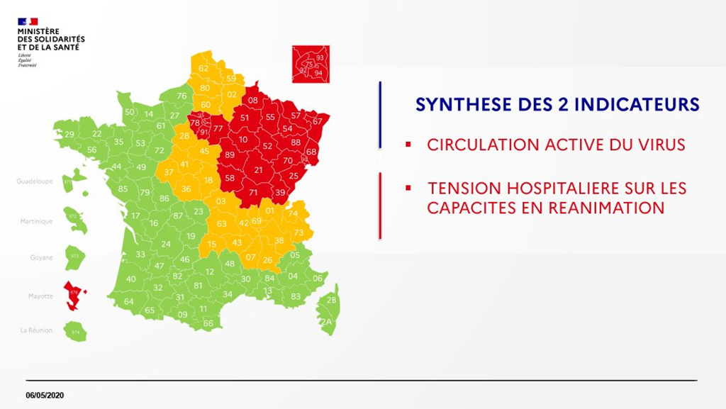 Déconfinement : Voici la nouvelle carte des départements, la Sarthe est passée en vert