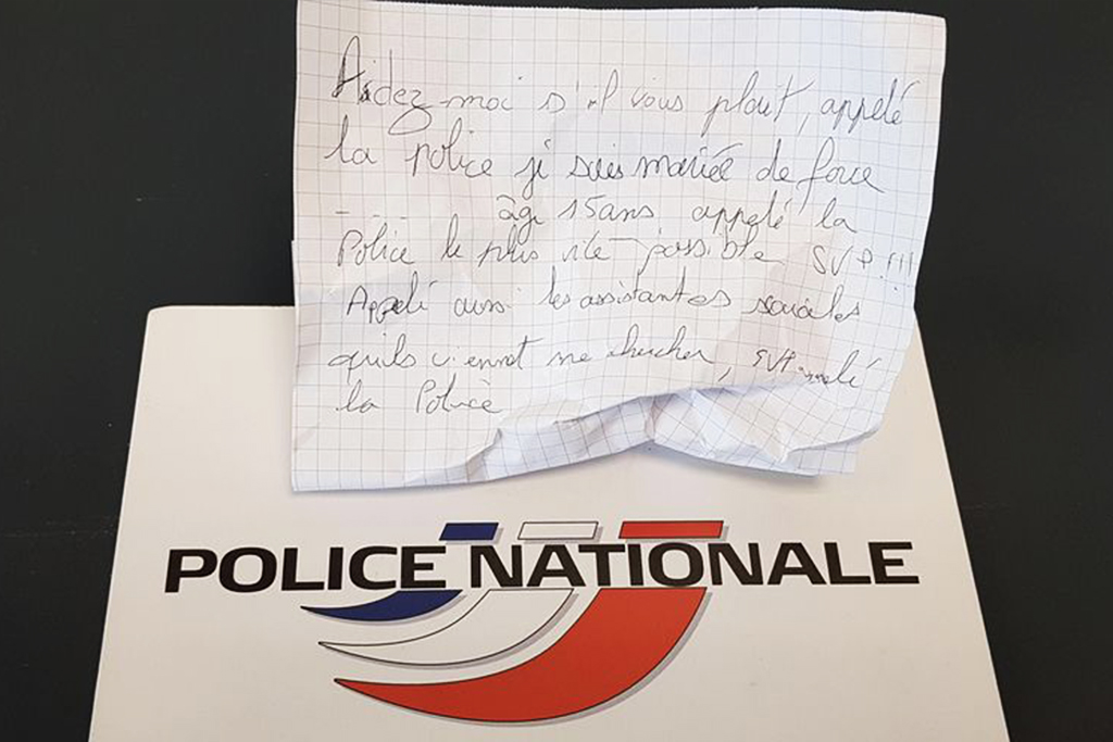 Limoges : Une jeune fille appelle à l'aide en jetant un mot de détresse par sa fenêtre