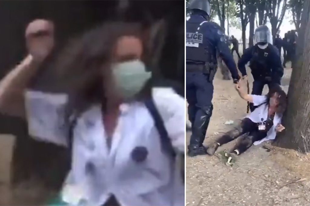 Manifestation à Paris : une infirmière interpellée pour avoir jeté des projectiles sur la police à l'origine d'une polémique