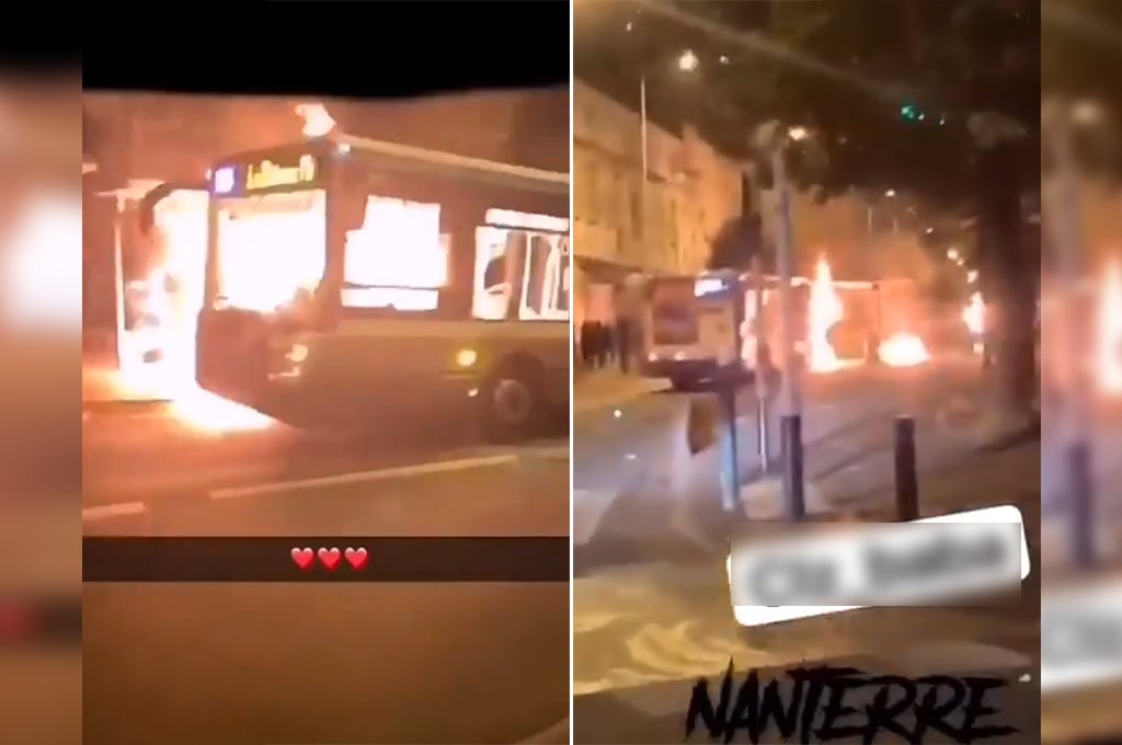 Un bus RATP et un gymnase incendiés à Nanterre, des dizaines de véhicules brûlés en Seine-Saint-Denis