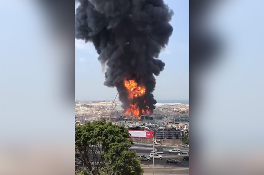 Beyrouth : Un gigantesque incendie s'est déclaré au port