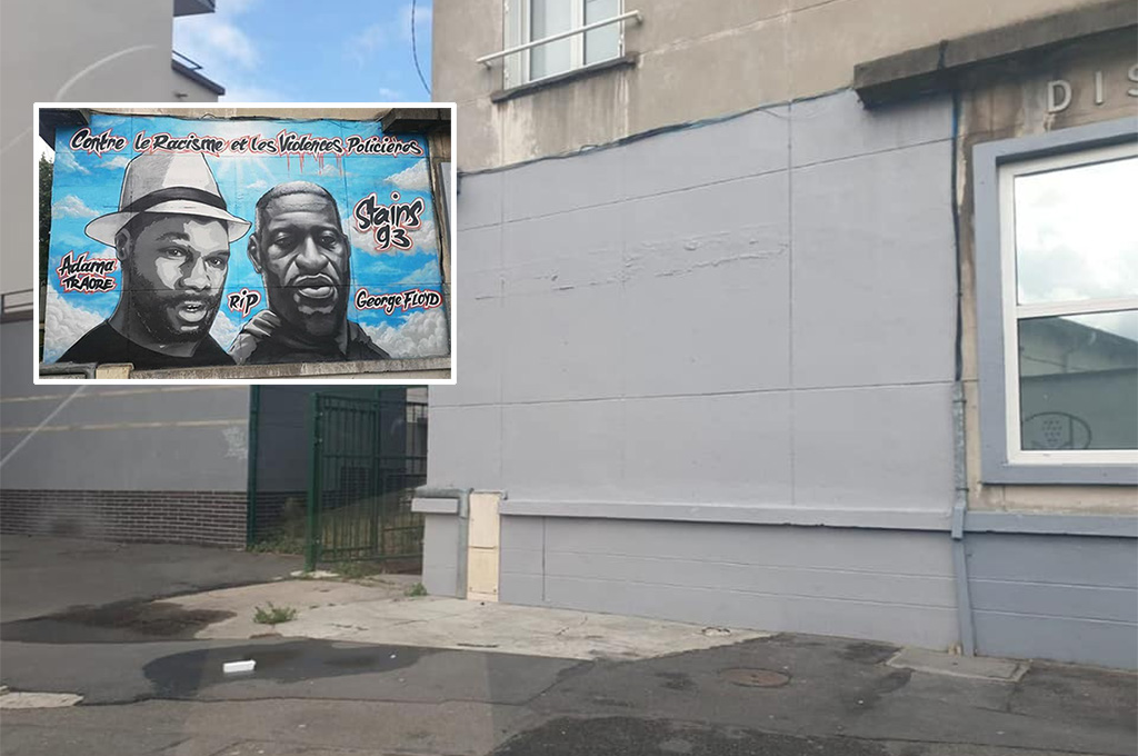 Stains : La fresque représentant Adama Traoré et Georges Floyd a été entièrement effacée
