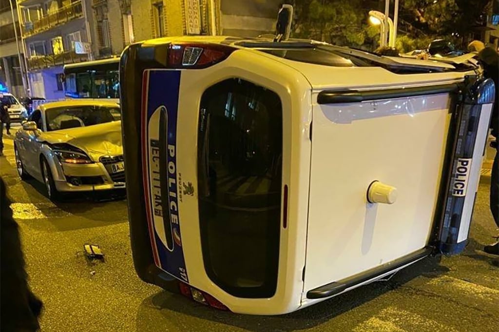 Montrouge : Il refuse une priorité et percute un véhicule de police, quatre policiers blessés