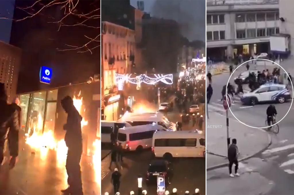 Commissariat incendié, policiers attaqués et dégradations : la manifestation pour Ibrahima a dégénéré à Bruxelles
