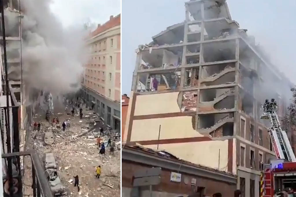 Espagne : Forte explosion à Madrid, un immeuble éventré, au moins trois morts