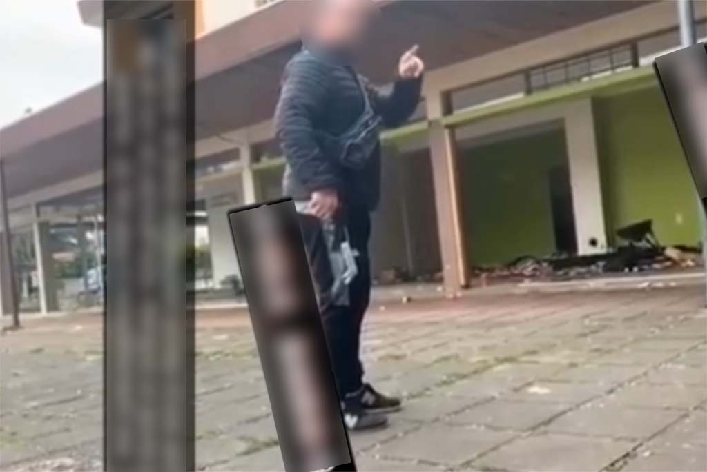 Mont-de-Marsan : Un policier hors service, arme à la main, filmé alors qu'il menace des individus