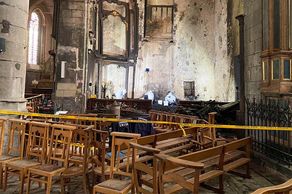 Incendie à l’église collégiale d’Avesnes-sur-Helpe : un homme placé en garde à vue