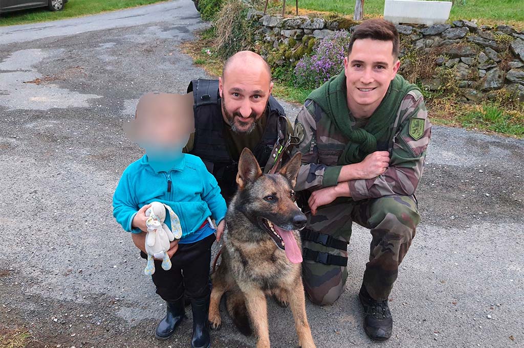 Aveyron : Jedï, la chienne des gendarmes, parvient à retrouver un petit garçon perdu dans les bois