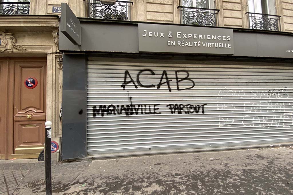 1er-Mai à Paris : "ACAB Magnanville partout", un tag écœurant au milieu des violences de la manifestation