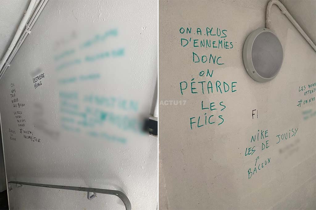 Vigneux-sur-Seine : Des tags menaçant nommément des policiers découverts dans un immeuble