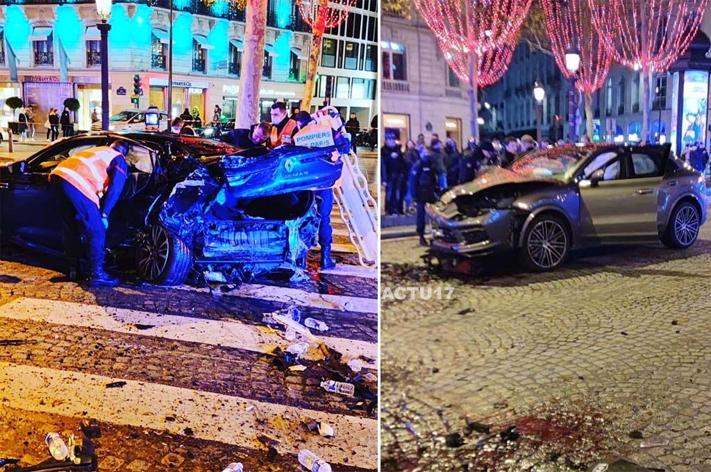 Paris : Un chauffard percute deux véhicules sur les Champs-Élysées, 10 blessés dont 4 policiers