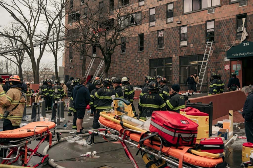 Incendie d'un immeuble à New York : 17 morts dont 8 enfants selon un bilan revu à la baisse