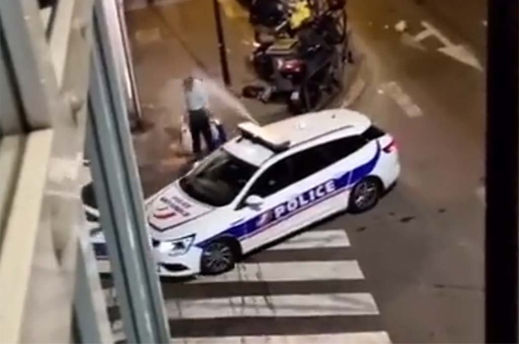 Le Bourget : Une vidéo montre un policier qui asperge de gaz lacrymogène un sans-abri, l'IGPN saisie