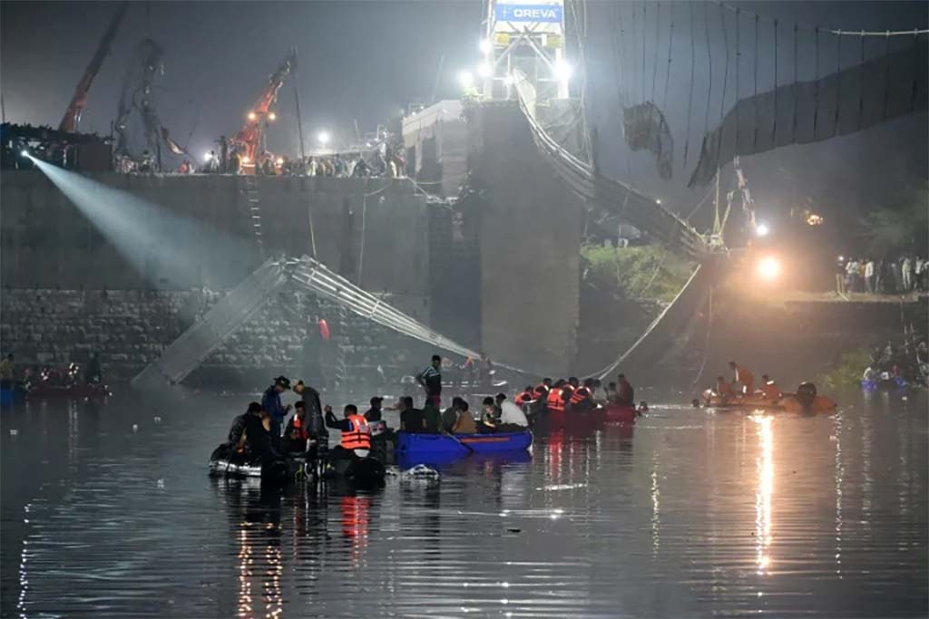Effondrement d'un pont suspendu en Inde : au moins 137 morts selon le dernier bilan