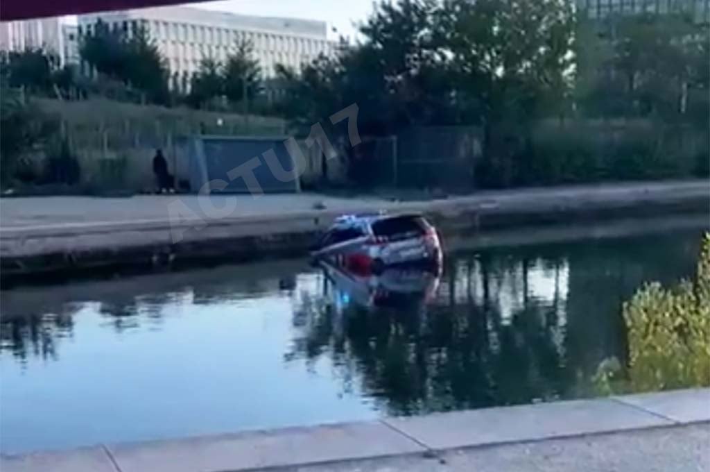 Aubervilliers : Une voiture de police termine toute seule dans le canal Saint-Denis