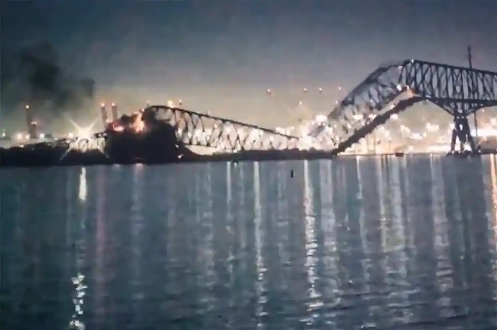 États-Unis : Un pont s'effondre à Baltimore après avoir été percuté par un navire