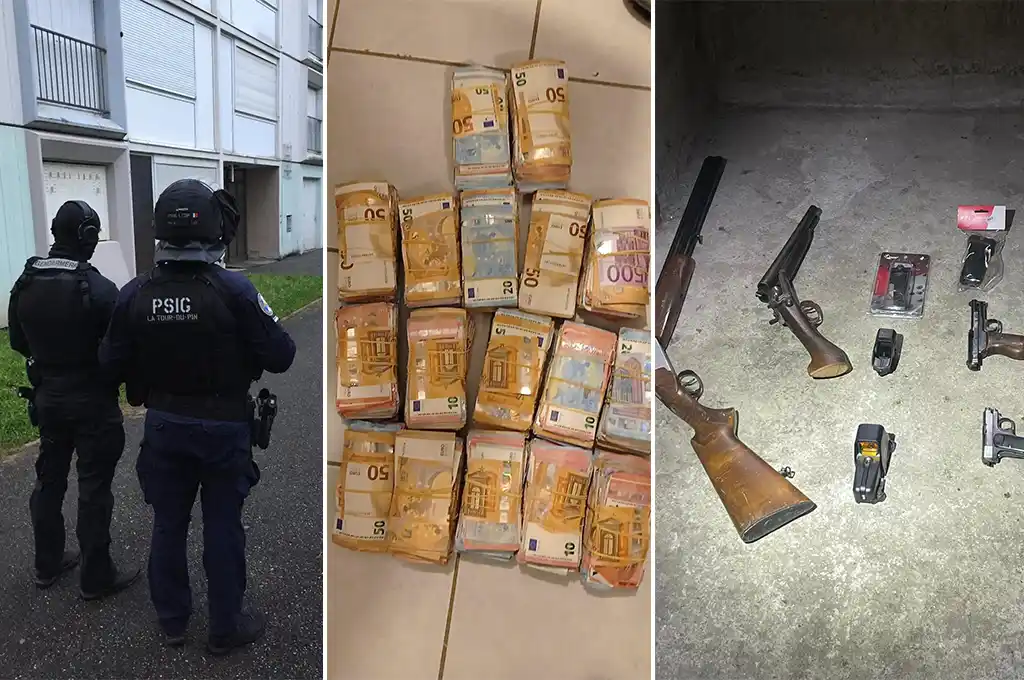 Pontcharra : 200 000€, des armes, du cannabis et de la cocaïne saisis, six suspects écroués