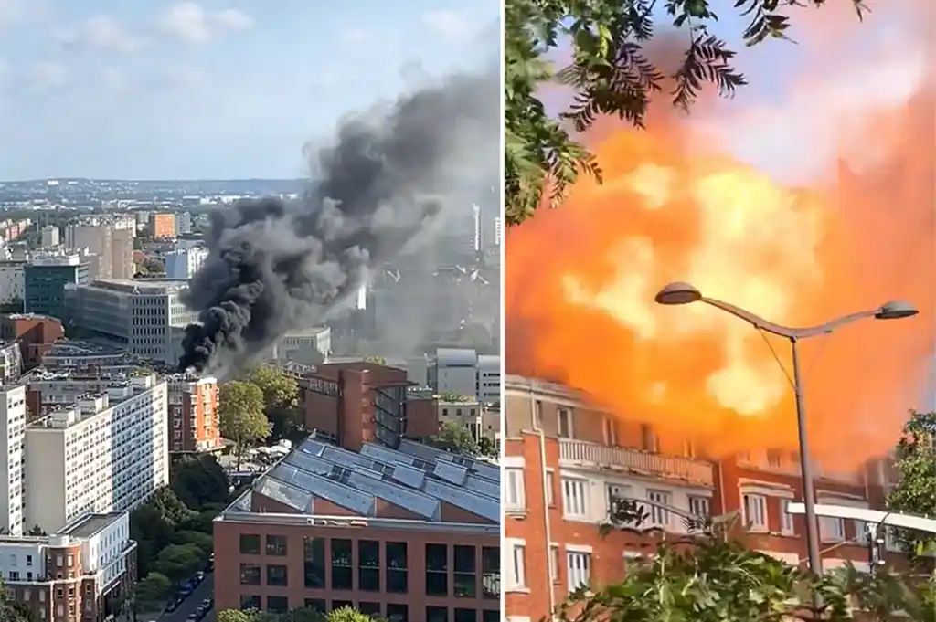 Paris : Incendie et explosions sur le toit d'un immeuble dans le XIIIe arrondissement