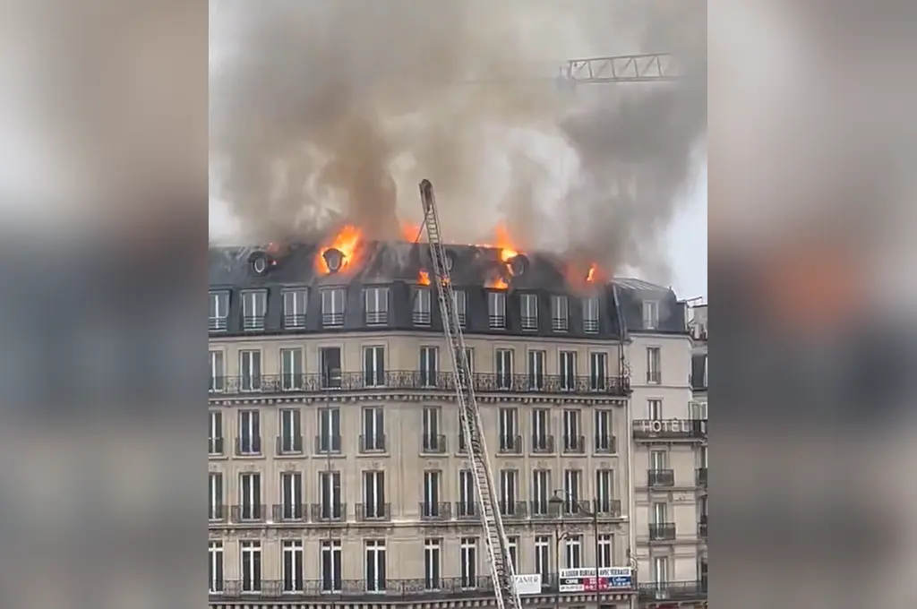 Paris : Un important incendie se déclare dans un immeuble près de la gare Saint-Lazare