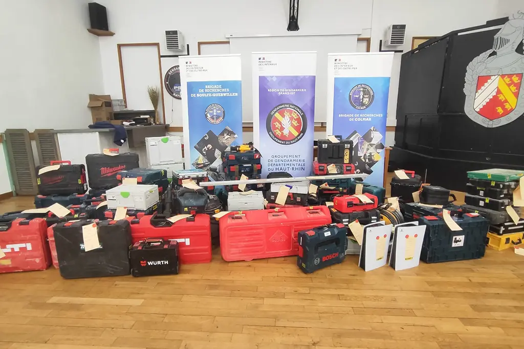 Vols d'outils de chantier dans l'est de la France : six hommes écroués après une vaste opération